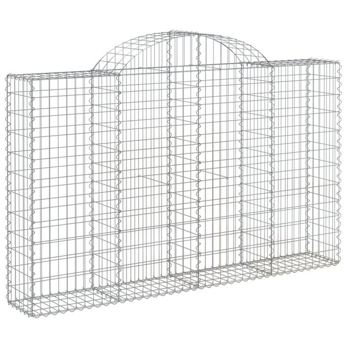 Paniers à gabions arqués 10 pcs 200x30x120/140 cm Fer galvanisé - Photo n°3