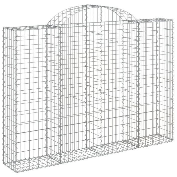 Paniers à gabions arqués 10 pcs 200x30x140/160 cm Fer galvanisé - Photo n°3