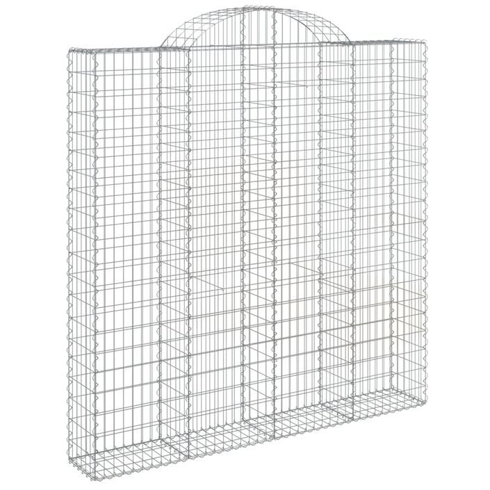 Paniers à gabions arqués 10 pcs 200x30x200/220 cm fer galvanisé - Photo n°3