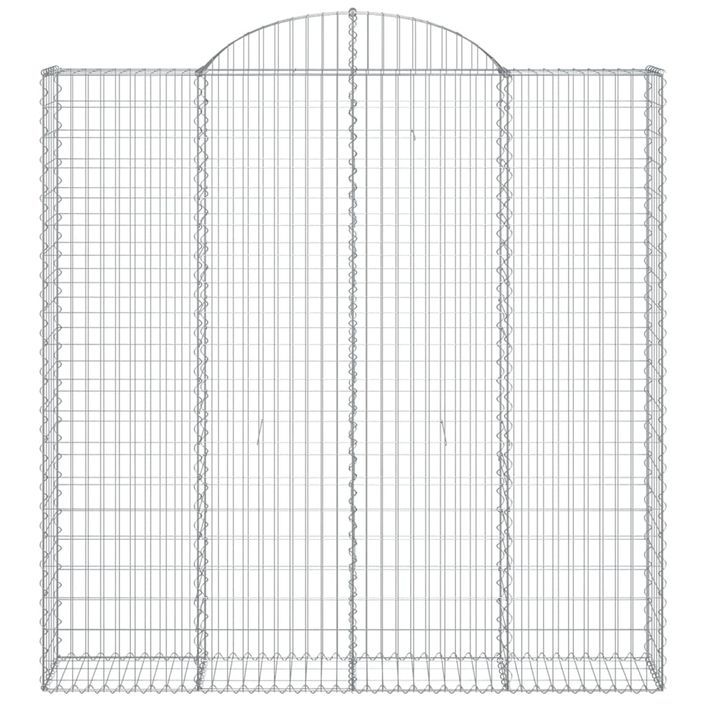 Paniers à gabions arqués 10 pcs 200x30x200/220 cm fer galvanisé - Photo n°4