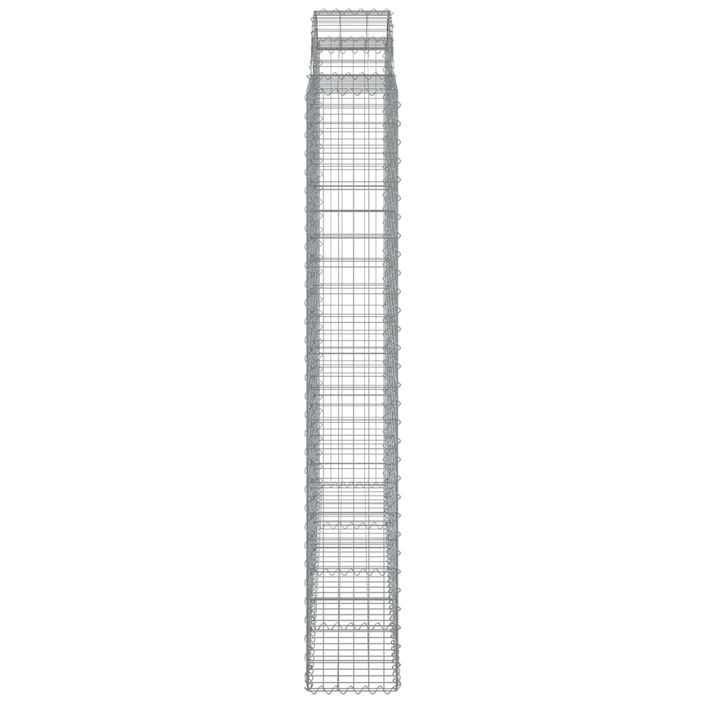 Paniers à gabions arqués 10 pcs 200x30x200/220 cm fer galvanisé - Photo n°5