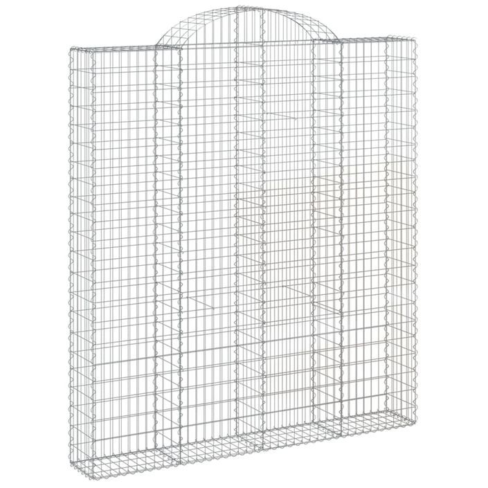 Paniers à gabions arqués 10 pcs 200x30x220/240 cm fer galvanisé - Photo n°3