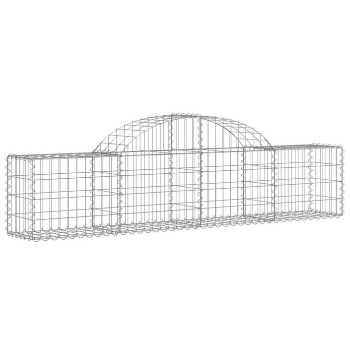 Paniers à gabions arqués 10 pcs 200x30x40/60 cm Fer galvanisé - Photo n°3