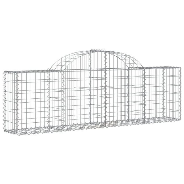 Paniers à gabions arqués 10 pcs 200x30x60/80 cm Fer galvanisé - Photo n°3