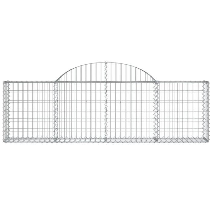 Paniers à gabions arqués 10 pcs 200x30x60/80 cm Fer galvanisé - Photo n°4