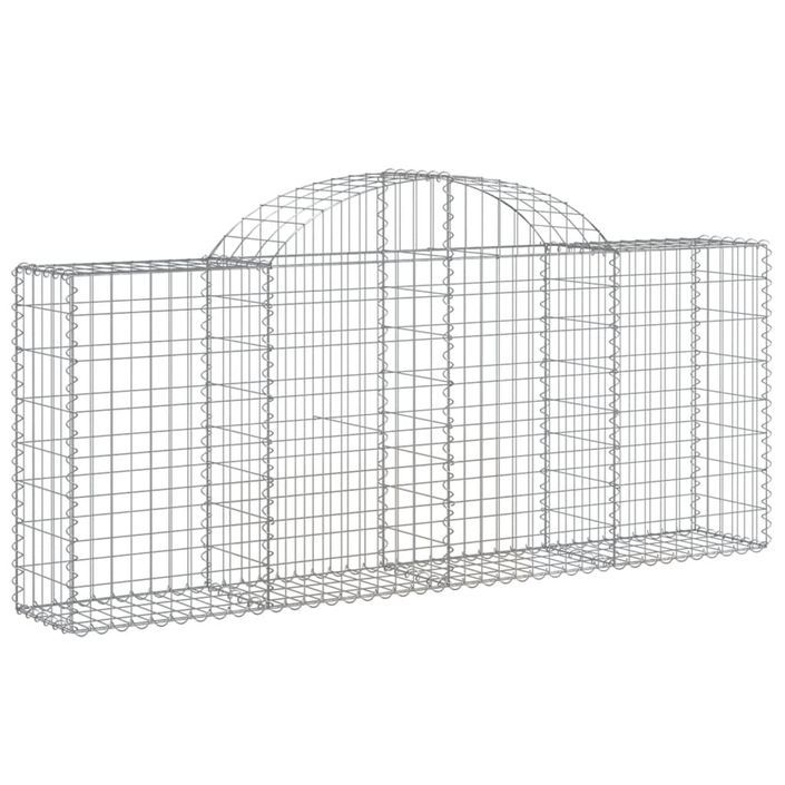 Paniers à gabions arqués 10 pcs 200x30x80/100 cm Fer galvanisé - Photo n°3