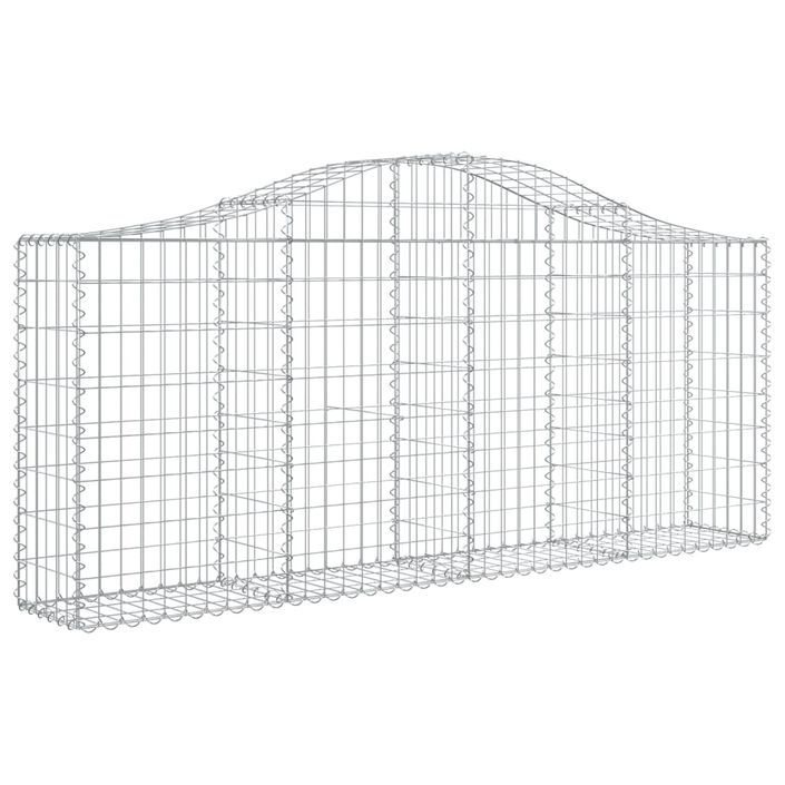 Paniers à gabions arqués 10 pcs 200x30x80/100 cm Fer galvanisé - Photo n°3