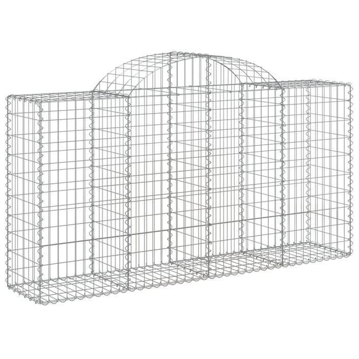 Paniers à gabions arqués 10 pcs 200x50x100/120 cm fer galvanisé - Photo n°3