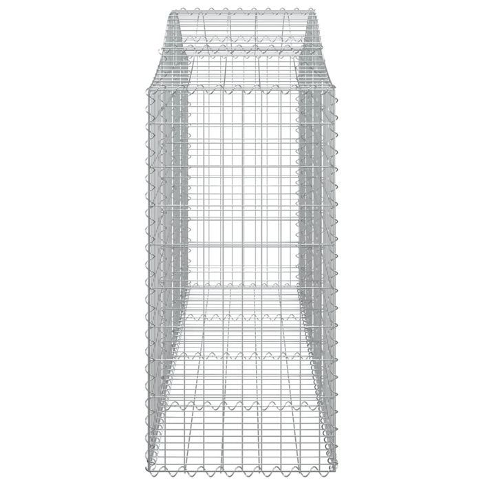 Paniers à gabions arqués 10 pcs 200x50x100/120 cm fer galvanisé - Photo n°5