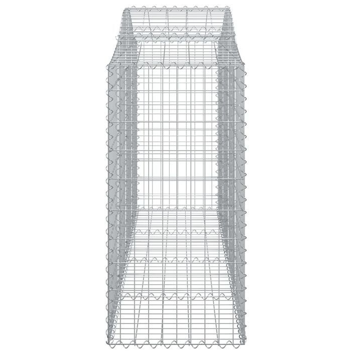 Paniers à gabions arqués 10 pcs 200x50x120/140 cm Fer galvanisé - Photo n°5