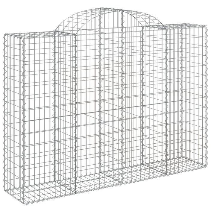 Paniers à gabions arqués 10 pcs 200x50x140/160 cm Fer galvanisé - Photo n°3