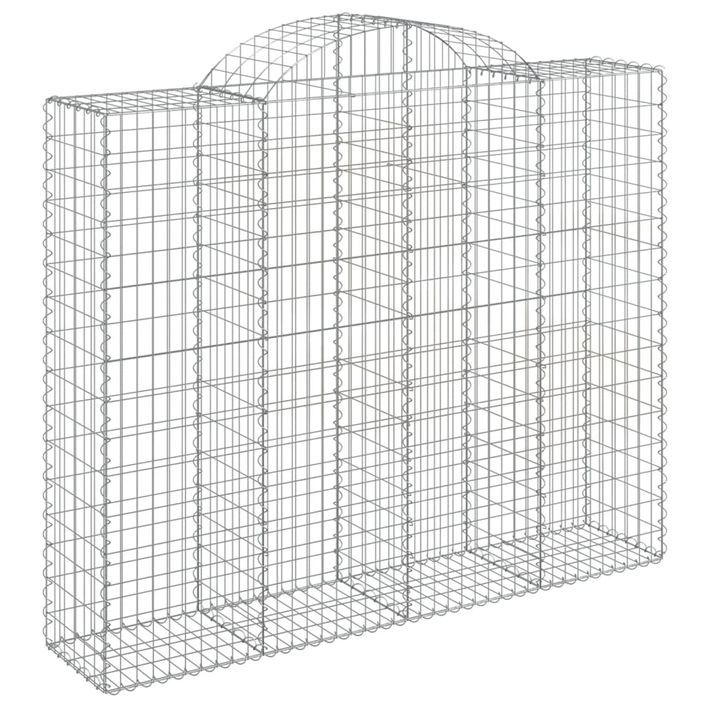 Paniers à gabions arqués 10 pcs 200x50x160/180 cm Fer galvanisé - Photo n°3