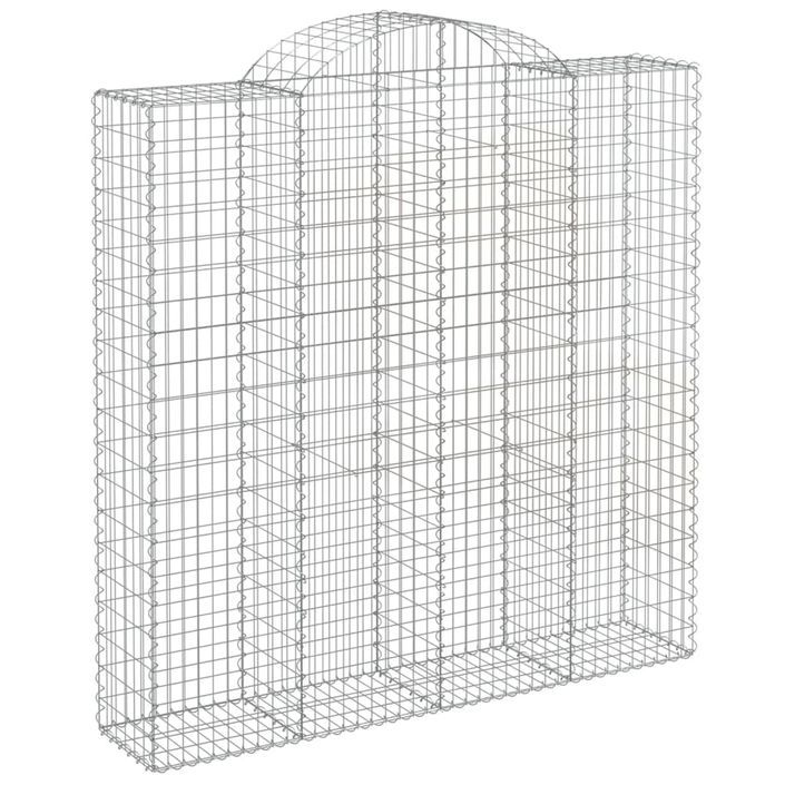 Paniers à gabions arqués 10 pcs 200x50x200/220 cm Fer galvanisé - Photo n°3