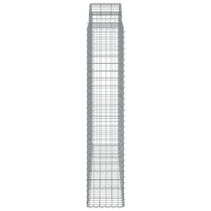 Paniers à gabions arqués 10 pcs 200x50x200/220 cm Fer galvanisé - Photo n°5