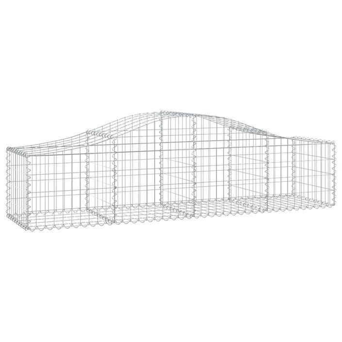 Paniers à gabions arqués 10 pcs 200x50x40/60 cm fer galvanisé - Photo n°3