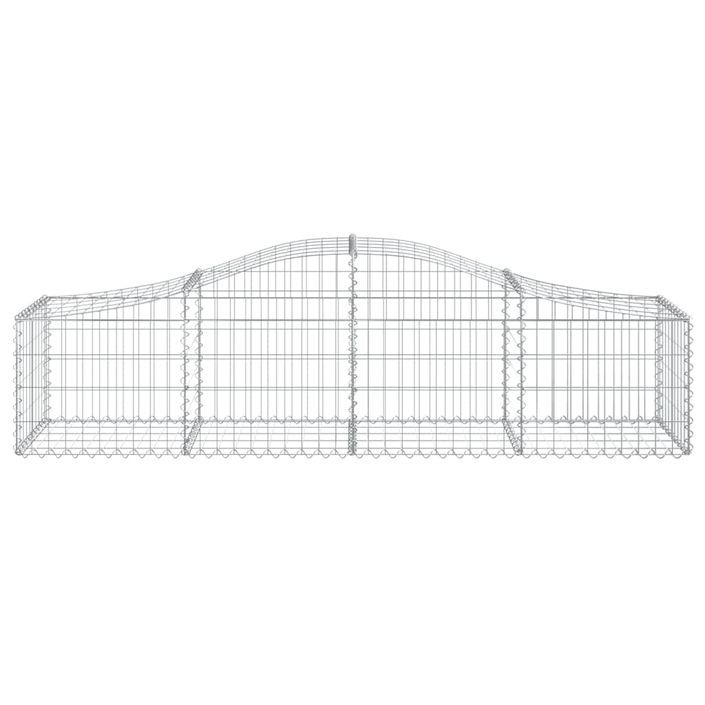 Paniers à gabions arqués 10 pcs 200x50x40/60 cm fer galvanisé - Photo n°4