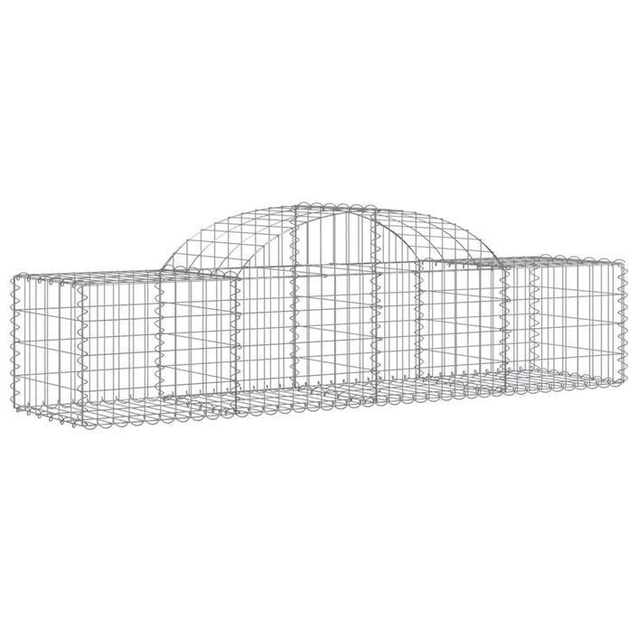 Paniers à gabions arqués 10 pcs 200x50x40/60 cm fer galvanisé - Photo n°3