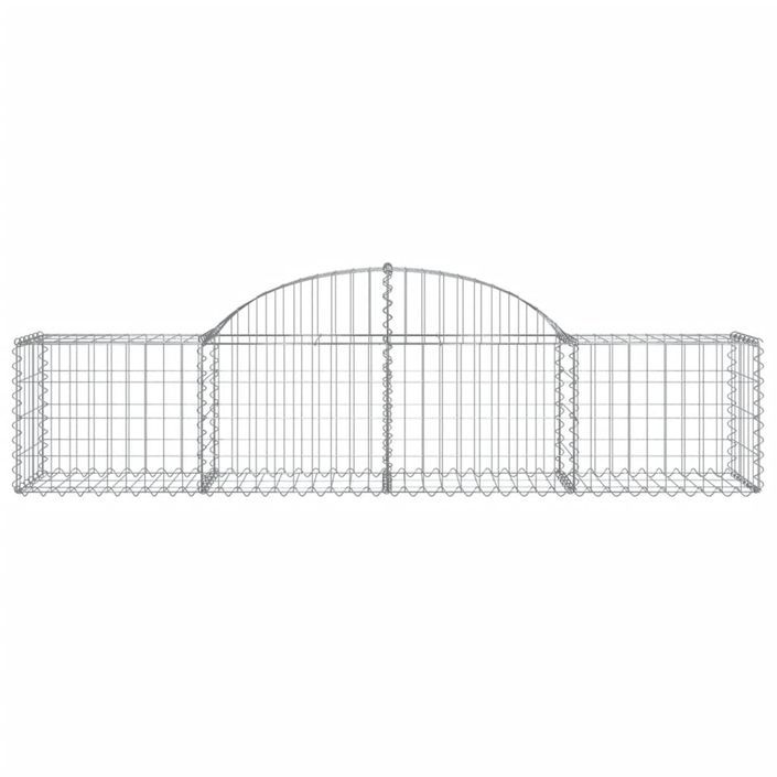 Paniers à gabions arqués 10 pcs 200x50x40/60 cm fer galvanisé - Photo n°4