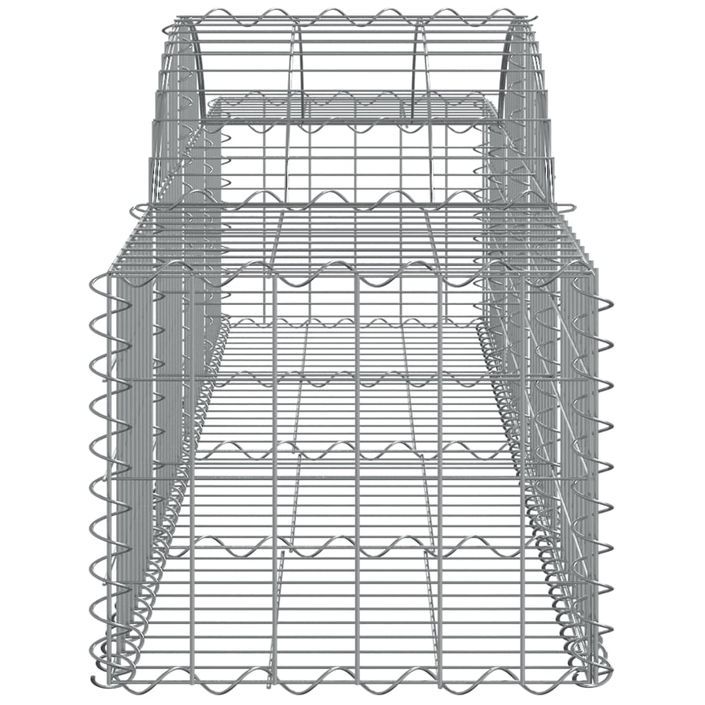 Paniers à gabions arqués 10 pcs 200x50x40/60 cm fer galvanisé - Photo n°5