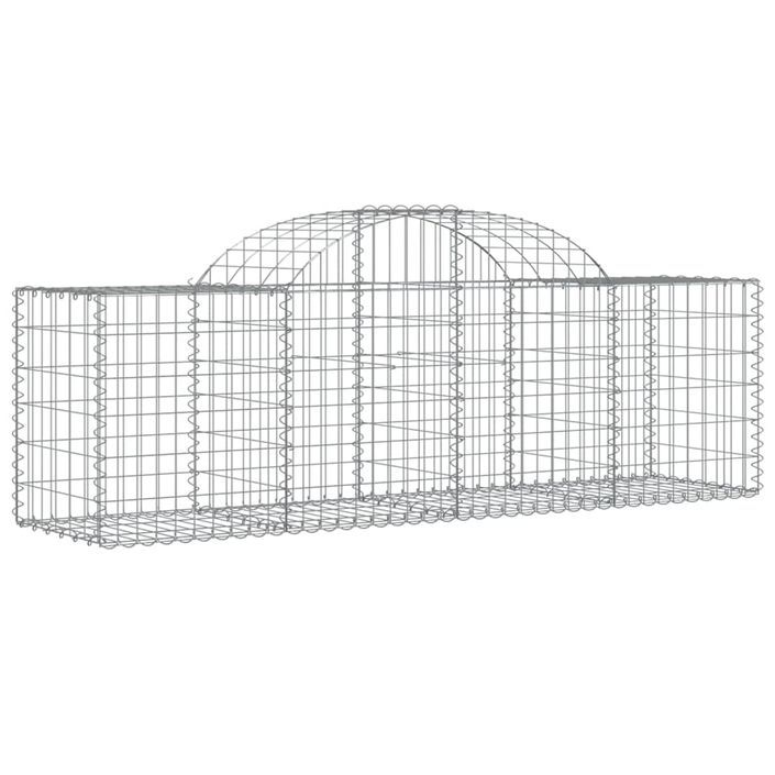 Paniers à gabions arqués 10 pcs 200x50x60/80 cm Fer galvanisé - Photo n°3