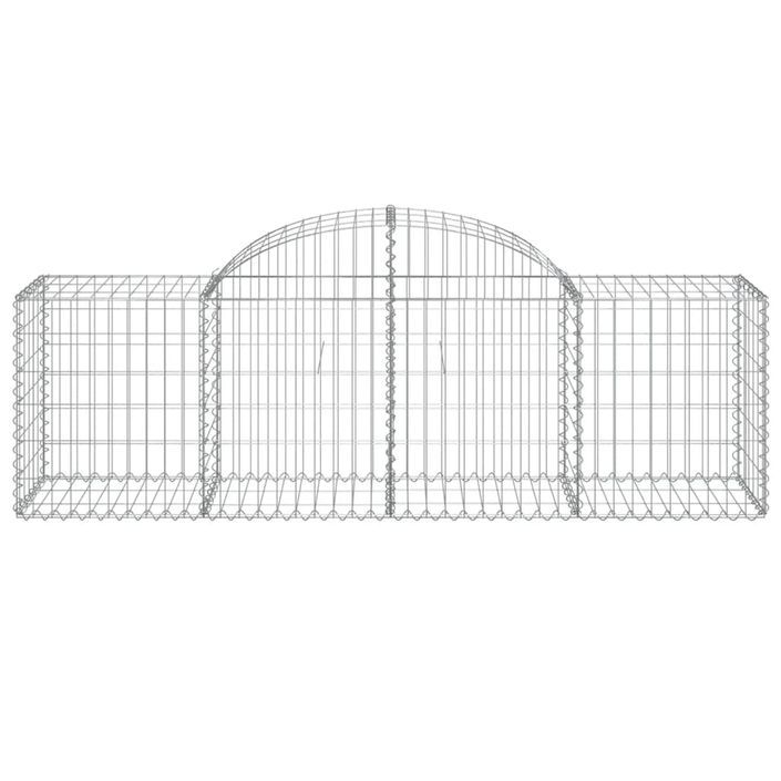 Paniers à gabions arqués 10 pcs 200x50x60/80 cm Fer galvanisé - Photo n°4