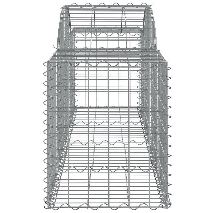 Paniers à gabions arqués 10 pcs 200x50x60/80 cm Fer galvanisé - Photo n°5