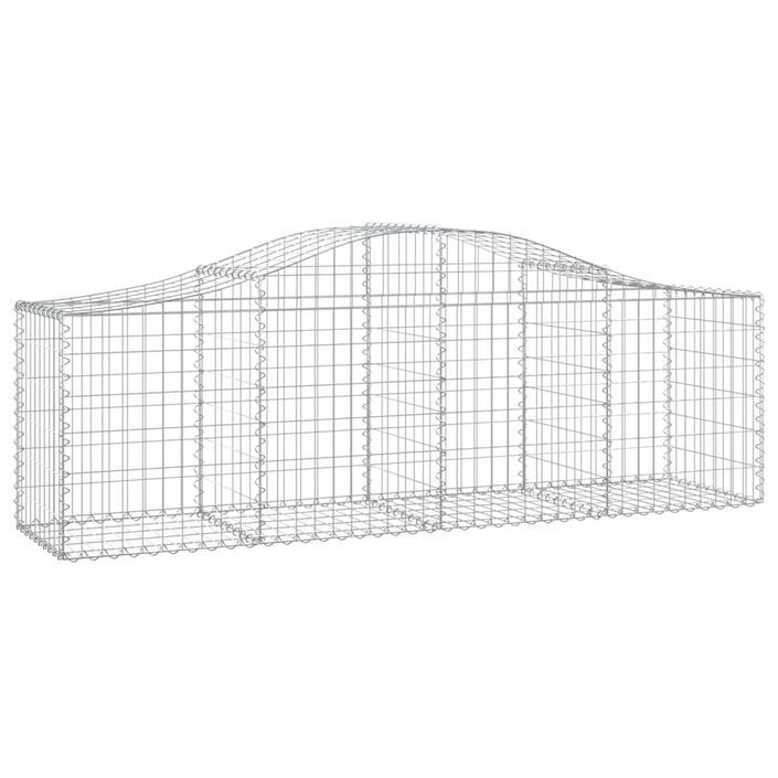 Paniers à gabions arqués 10 pcs 200x50x60/80 cm Fer galvanisé - Photo n°3