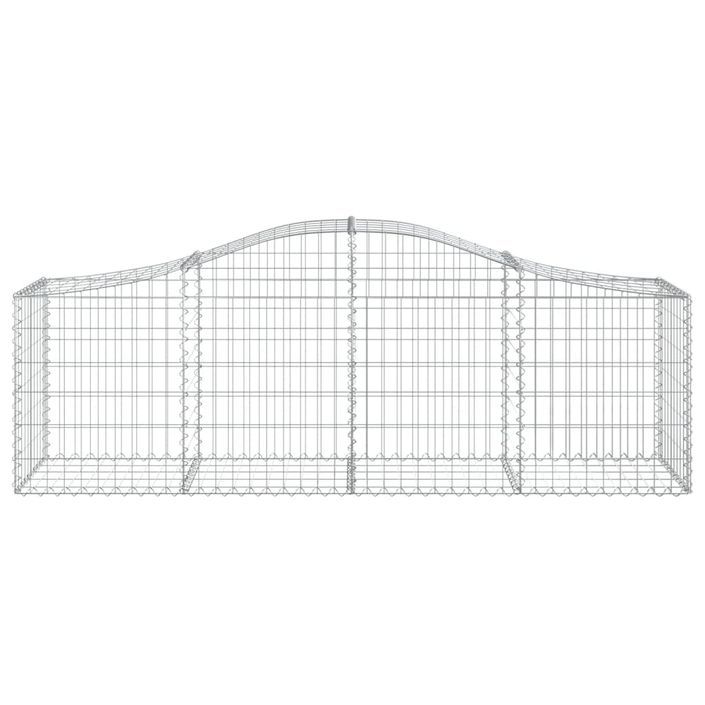 Paniers à gabions arqués 10 pcs 200x50x60/80 cm Fer galvanisé - Photo n°4