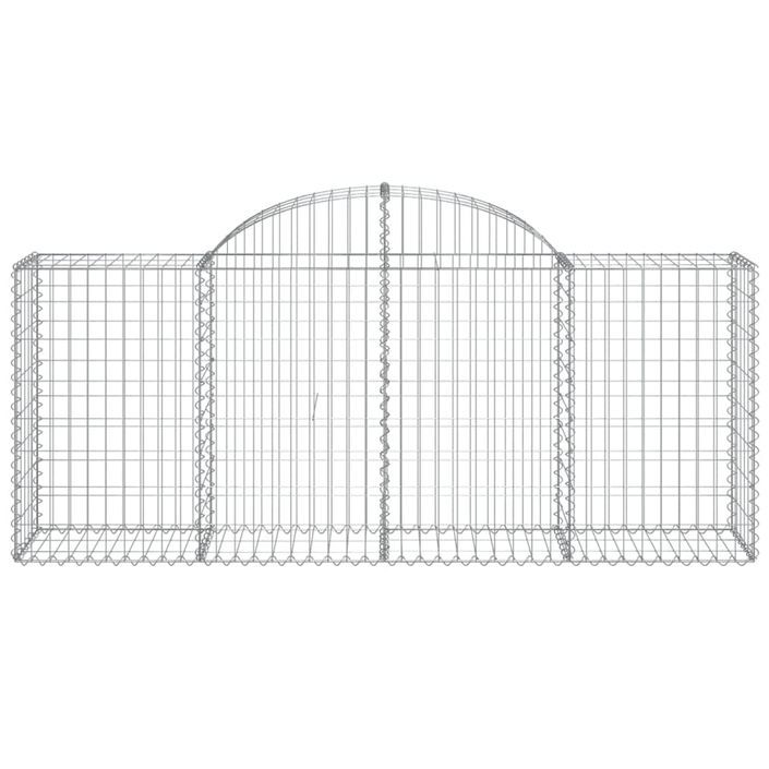 Paniers à gabions arqués 10 pcs 200x50x80/100 cm Fer galvanisé - Photo n°4