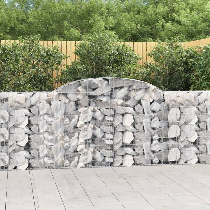 Paniers à gabions arqués 10 pcs 300x30x100/120 cm fer galvanisé - Photo n°1