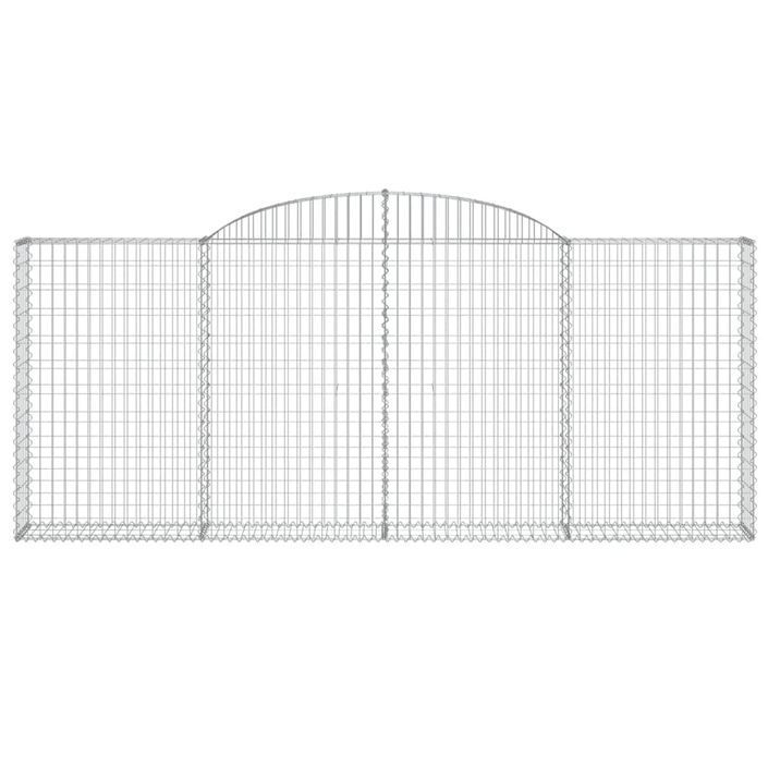 Paniers à gabions arqués 10 pcs 300x30x120/140 cm fer galvanisé - Photo n°4