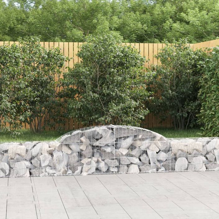 Paniers à gabions arqués 10 pcs 300x30x40/60 cm fer galvanisé - Photo n°1