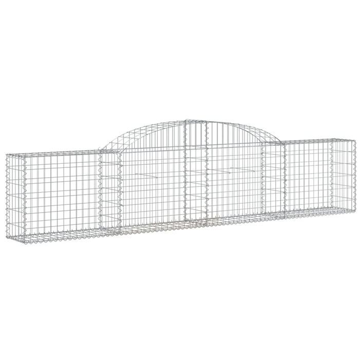 Paniers à gabions arqués 10 pcs 300x30x60/80 cm Fer galvanisé - Photo n°3