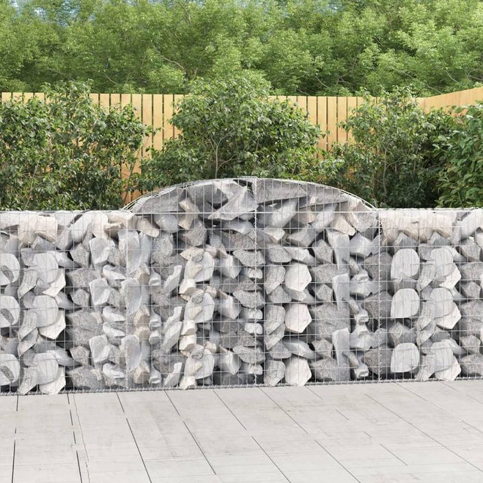 Paniers à gabions arqués 10 pcs 300x50x100/120 cm fer galvanisé - Photo n°1