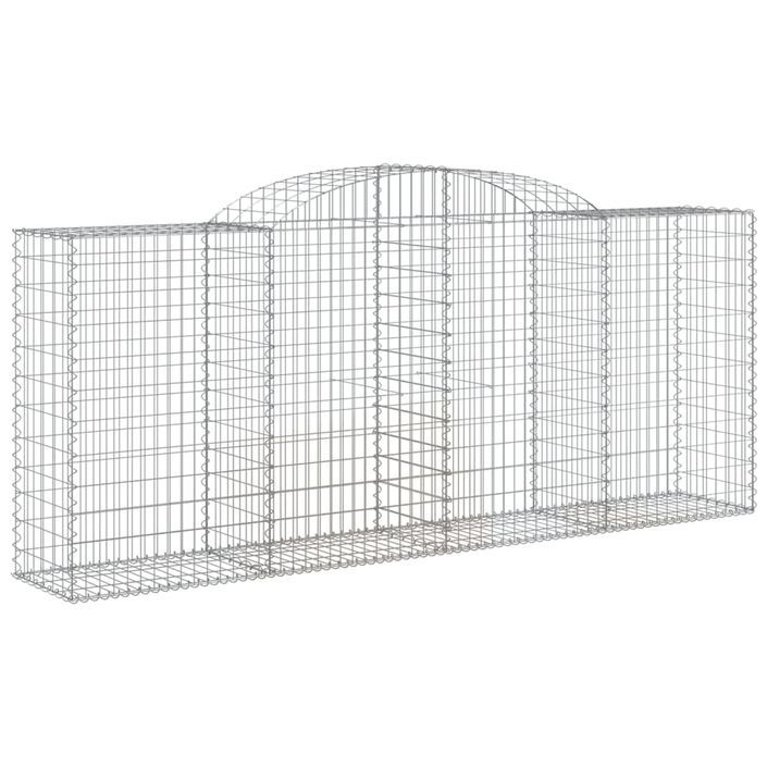 Paniers à gabions arqués 10 pcs 300x50x120/140 cm fer galvanisé - Photo n°3