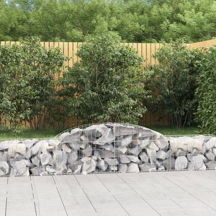 Paniers à gabions arqués 10 pcs 300x50x40/60 cm fer galvanisé - Photo n°1