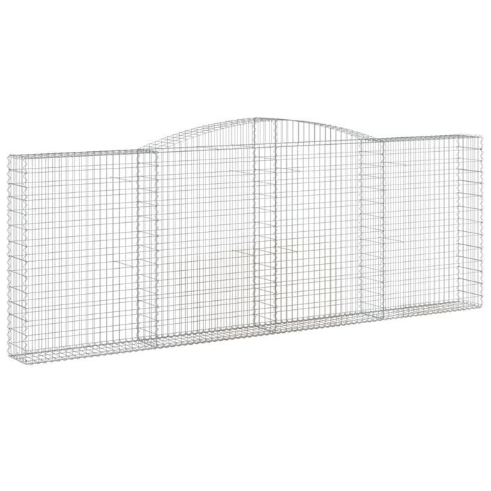 Paniers à gabions arqués 10 pcs 400x30x140/160 cm Fer galvanisé - Photo n°3