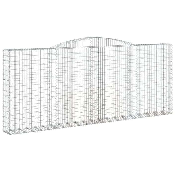 Paniers à gabions arqués 10 pcs 400x30x160/180 cm Fer galvanisé - Photo n°3