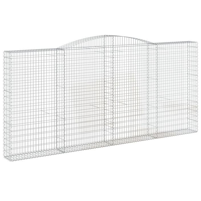 Paniers à gabions arqués 10 pcs 400x30x180/200 cm Fer galvanisé - Photo n°3