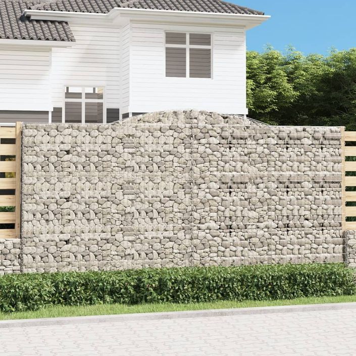 Paniers à gabions arqués 10 pcs 400x30x200/220 cm Fer galvanisé - Photo n°1