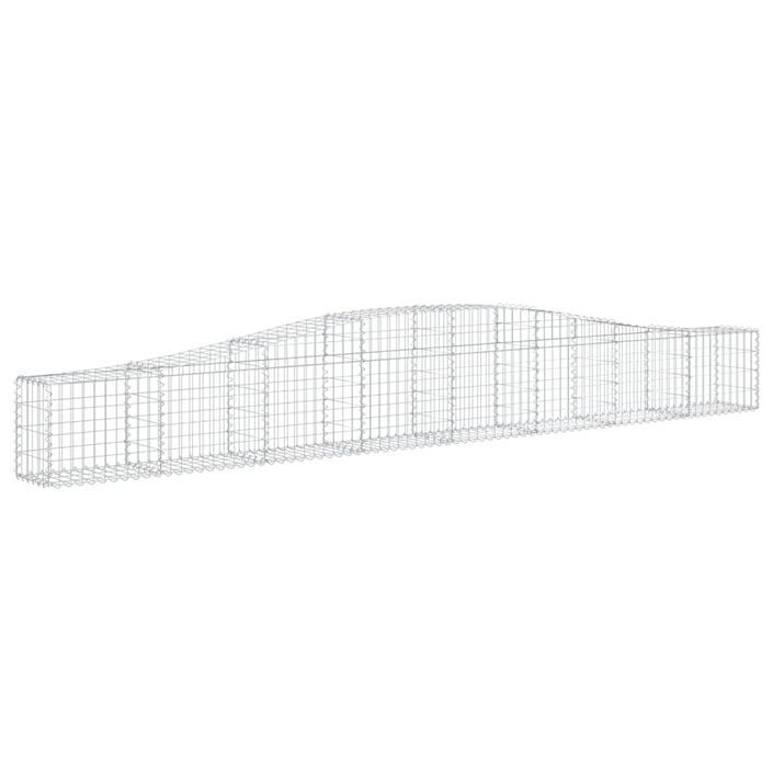 Paniers à gabions arqués 10 pcs 400x30x40/60 cm Fer galvanisé - Photo n°3