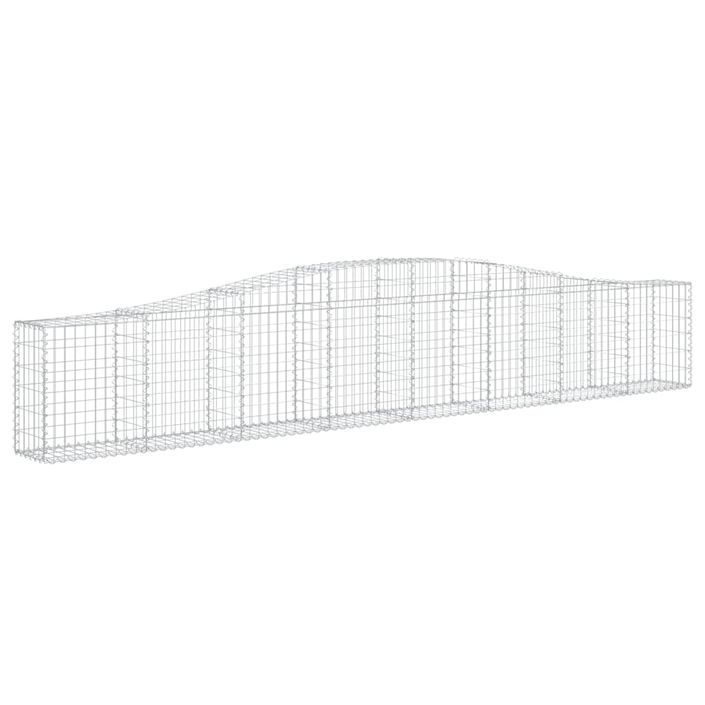 Paniers à gabions arqués 10 pcs 400x30x60/80 cm Fer galvanisé - Photo n°3