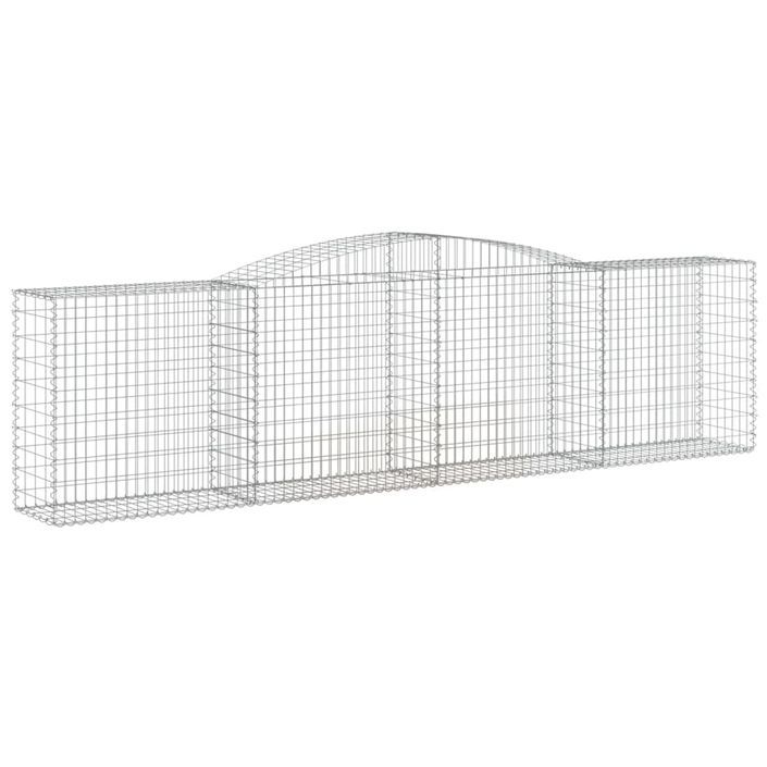 Paniers à gabions arqués 10 pcs 400x50x100/120 cm Fer galvanisé - Photo n°3