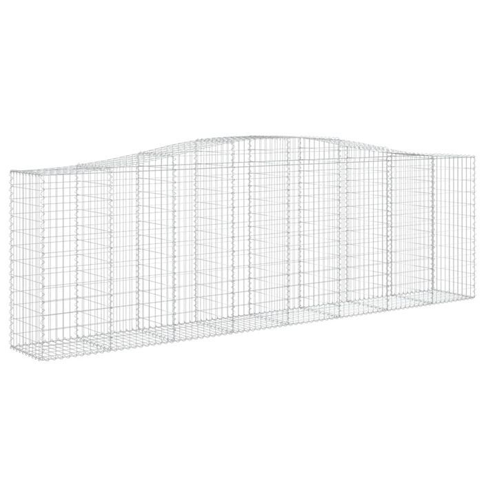 Paniers à gabions arqués 10 pcs 400x50x120/140 cm Fer galvanisé - Photo n°3