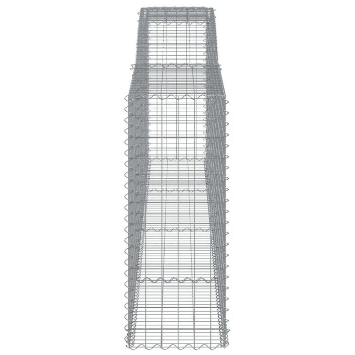 Paniers à gabions arqués 10 pcs 400x50x120/140 cm Fer galvanisé - Photo n°5