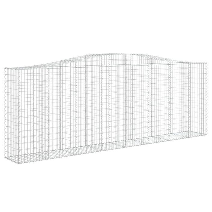 Paniers à gabions arqués 10 pcs 400x50x140/160 cm Fer galvanisé - Photo n°3