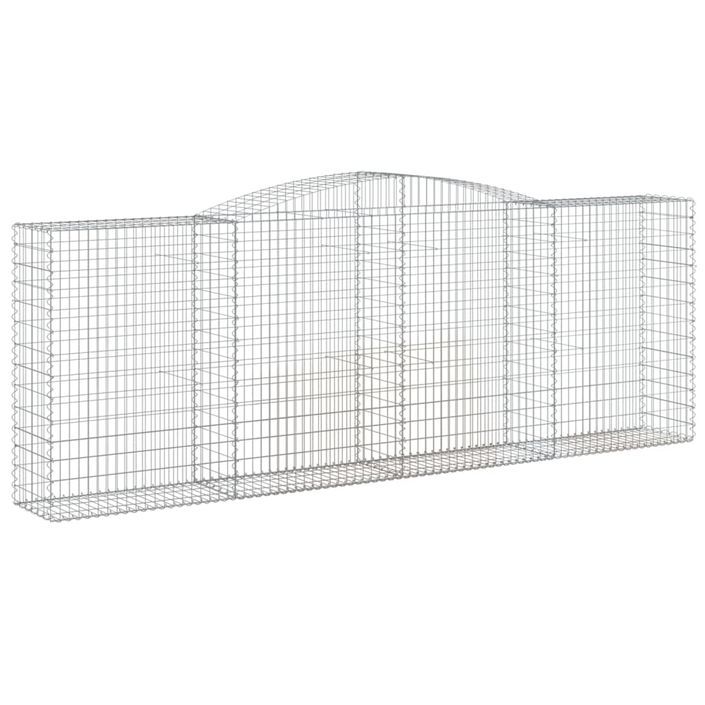 Paniers à gabions arqués 10 pcs 400x50x140/160 cm Fer galvanisé - Photo n°3