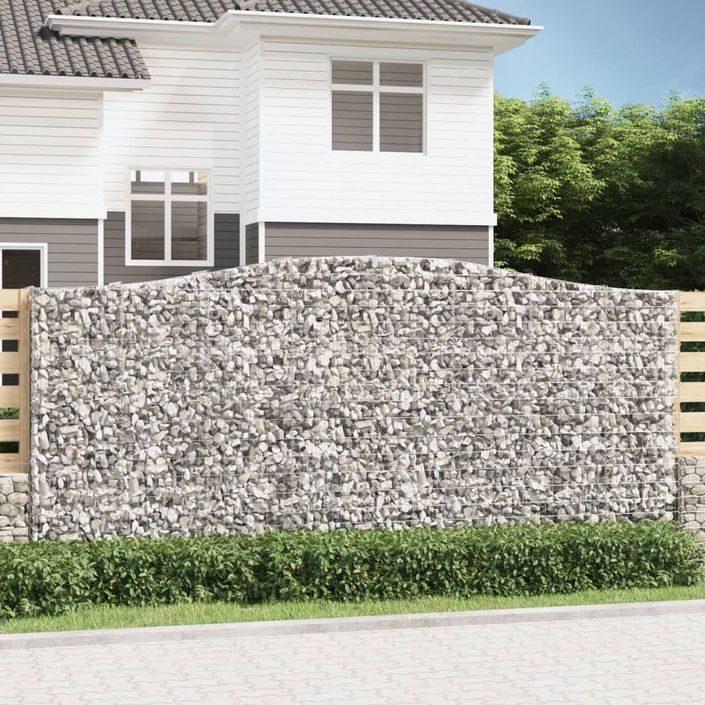 Paniers à gabions arqués 10 pcs 400x50x180/200 cm Fer galvanisé - Photo n°1