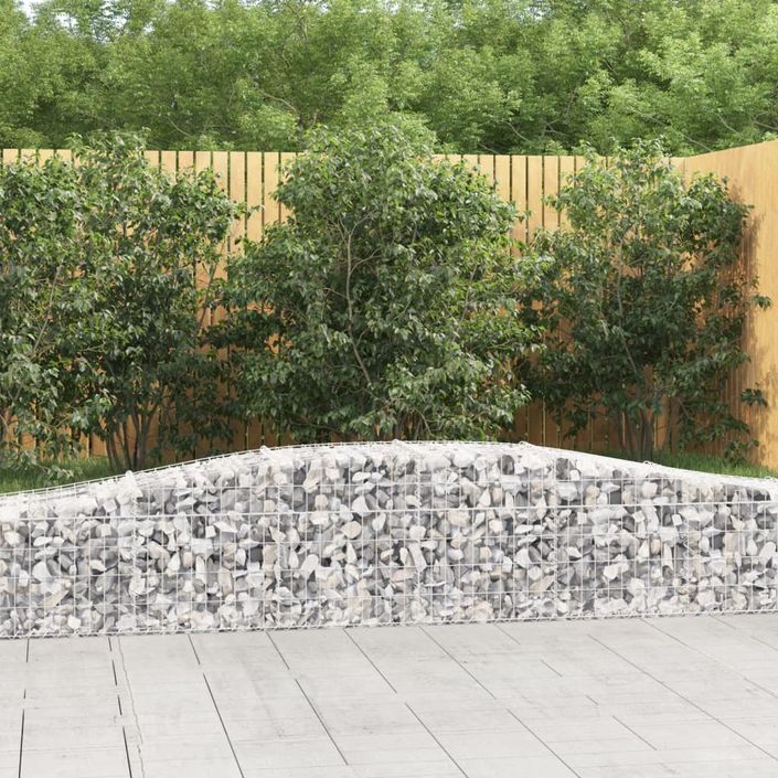 Paniers à gabions arqués 10 pcs 400x50x40/60 cm Fer galvanisé - Photo n°1