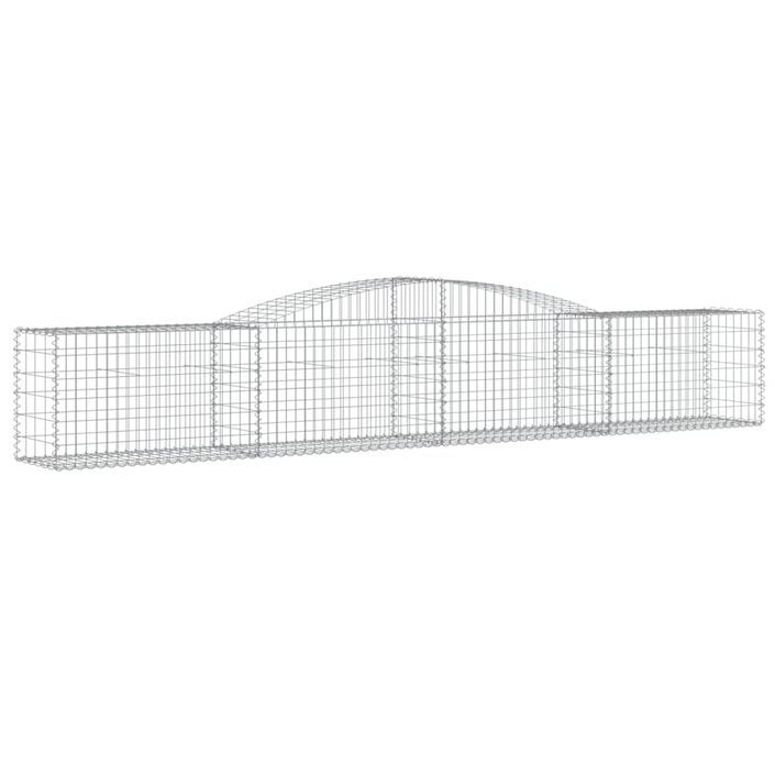 Paniers à gabions arqués 10 pcs 400x50x60/80 cm Fer galvanisé - Photo n°3